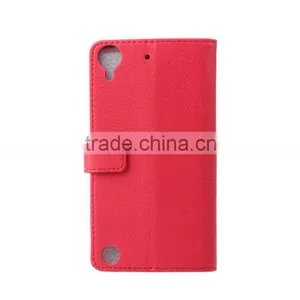 MMT Litchi Grain Wallet Leather Flip Case for HTC 530 Holder Leather Case With Card Slot for HTC 530 thumbnail-2