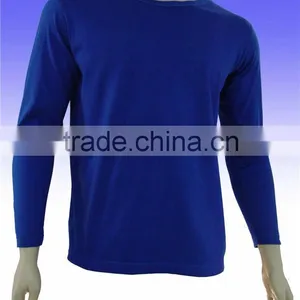 100% Cotton Long Sleeve Round Neck Custom T-shirt thumbnail-1