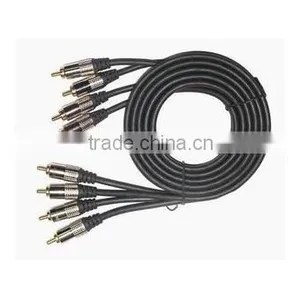 Audio Video Cables 4*RCA Plugs to 4*RCA Plugs 6ft Cable, Gold-plated Connectors thumbnail-1