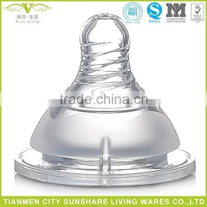 100% BPA Free Custom Breast-like Silicone Baby Bottle Nipple thumbnail-1