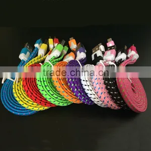 Colorful Micro Braided Usb Data Cable for v8 Usb Charging Flat Micro Usb Cable for Samsung thumbnail-5