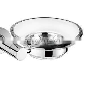 Wall Mounted Glass Soap Dish Bathrooms Hardware Modern Soap Container Simple Design FF301825 thumbnail-1