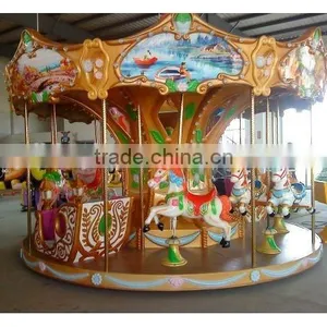 Amusement Kids Games Children 12 Seats Outdoor Carousel for Sale thumbnail-1