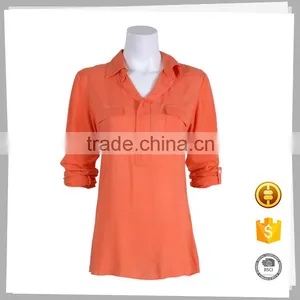 Casual Long Sleeve Cotton Plus Size Women Blouse Clothing thumbnail-1