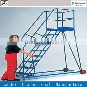 Mobile Steel Warehouse Step Ladders for Sale thumbnail-1