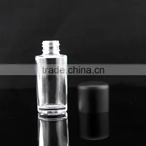 Clear High Quality Lotion Glass Bottle With Black Cap thumbnail-2