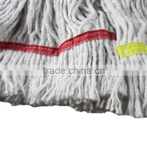 G012 Cut End Bleach White Blended Cotton Mop Manufacturer. thumbnail-3