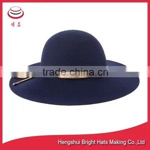 Yellow Wool Felt Floppy Hats For Ladys thumbnail-2