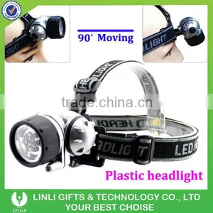 7 Led Llight Plastic Head Lamp thumbnail-1