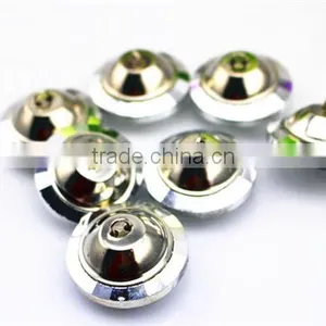 Clear Crystal Glass Fashion Designer Clothing Buttons thumbnail-4