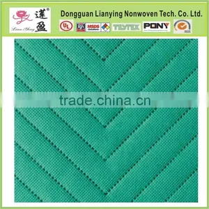 100% Polyester Ultrasonic Quilting Linen Fabric for Sofa thumbnail-4