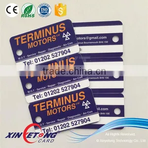Plastic PVC Card Printed 3 UP Promotional Key Tags thumbnail-4