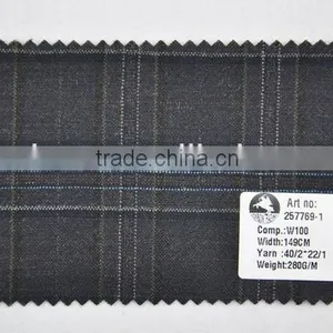 Stock Fashion Designed Plaid All Wool Fabric for Men's Jacketing thumbnail-1