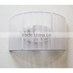 UL CUL Listed Up And Down Wall Light With White Organza Shade For Hotel Room W80143 thumbnail-1