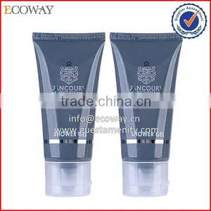 Wholesale Gray Hotel Shampoo and Body Lotion Tube Plastic Bathroom Set thumbnail-1