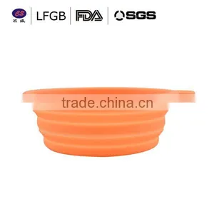 Wholesale Round Silicone Pet Bowls Collapsible Silicone Pet Bowl thumbnail-1