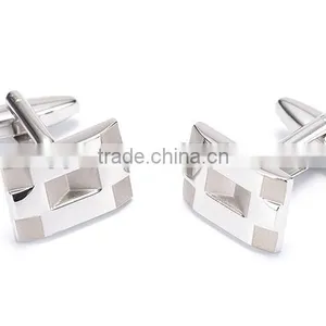 Laser Carved Rhodium Cufflinks thumbnail-3
