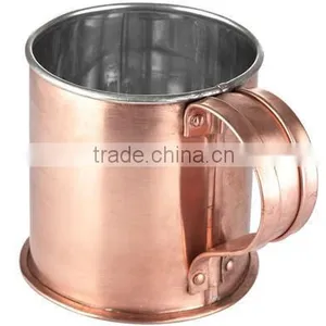Solid Copper Hammered Beer Mugs, Moscow Mule Hammered Copper Mug With Nickel Lining, Solid Copper Mugs for Moscow Mule thumbnail-1