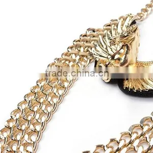 New Design Lady Bib Statement Noble Exaggerated Chain Pegasus Luxury Necklace thumbnail-6