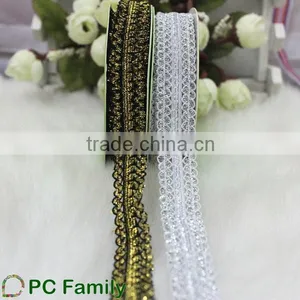 5/8 Hot Sale Gold Silver Metallic Elastic Ribbon thumbnail-1