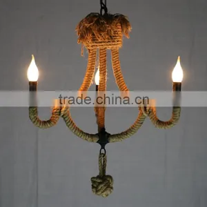 American Style Rope Lamp Rope Pendant Light thumbnail-1