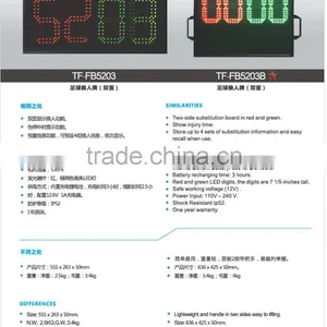 Hign Brightness Soccer/football Substitution Board to Change Player thumbnail-4