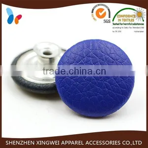 Metal Tack Button Leather Covered Jeans Button for Denim thumbnail-3