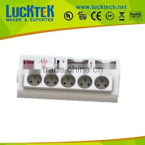 AA-AAA Batteries Charger With French Socket and USB thumbnail-1