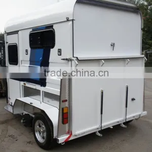 2 Horse Straight Load Trailer With Awning for Hot Sale thumbnail-2