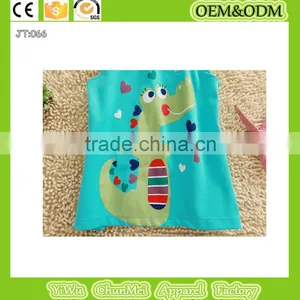 2015 Crocodile T-shirt Sleevelessr T-shirt Girl t Shirt Baby Clothes Wholesale Price Organic Kids thumbnail-4