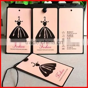 2014 Hot Sale New Design Custom Paper Print Recyclable Fancy Garment Hang Tags thumbnail-2