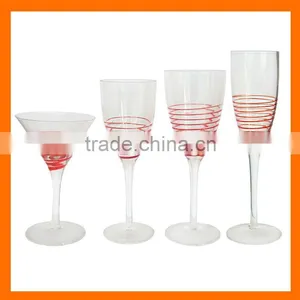 Wire Wrap Drinking Wine Glass Hand Blow thumbnail-1