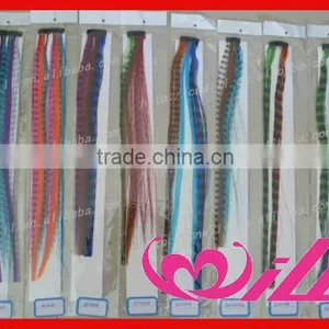 Fashion Grizzly Feathers Fake Feather Hair Extensions Animal Print Hair Extensions Wholesale thumbnail-1