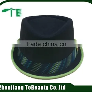 Wholesale Black and Grey Wool Hat thumbnail-4