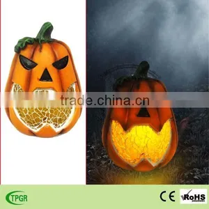 2015 Newest Polyresin Pumpkin Led Solar Light for Halloween Decoration thumbnail-1