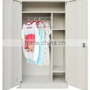 Simple Design Indian Bedroom Steel Cabinet Wardrobe Designs thumbnail-1