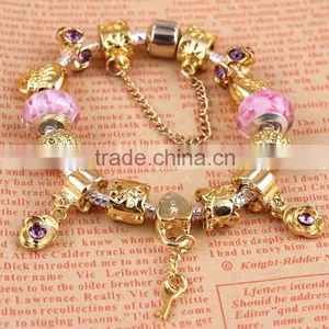 2015 Fashion Newly Developed Silver Snake Chain Customizable 925 Bracelet With European Beads thumbnail-6