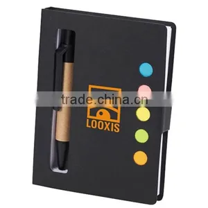 Recycled Hardcover Tear off Notepad With Pen thumbnail-3