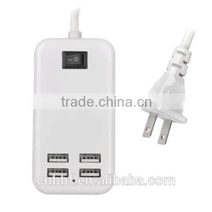 1.5M Desktop 4 Ports USB HUB AC Wall Power Charger Adapter US Plug With Switcher thumbnail-3