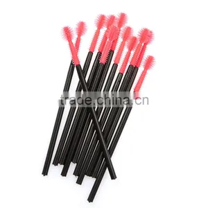 50Pcs One-off Eyelash Curler Sizable Pack Black Knife Shape Disposable Professional Brush Silicone Head Lash Brush thumbnail-1