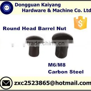 Round Head Barrel Nut (Furniture Nuts and Bolts) With Bright(White)/ Black / Blue/ Yellow ZincPlated; M6, M8. thumbnail-1