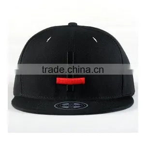 Custom Design Your Own Logo 100% Acrylic Black Caps Snapback Hat thumbnail-2