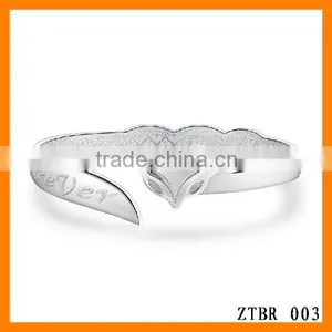 Fashion Design Silver Plated Opening Fox Bangle thumbnail-1