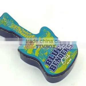 Guitar Shape High Quality Empty Candy Chocolate Tin Box thumbnail-2