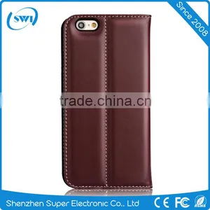 100% Real Genuine Flip Wallet Leather Case Cover For Apple IPhone 6 6S Plus Screen Protector thumbnail-2
