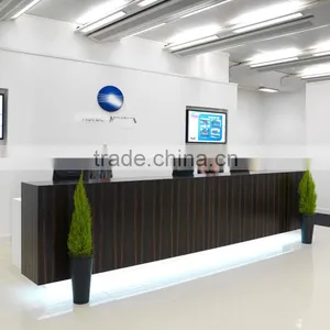 High End Marble Modern Curved Office Reception Desk thumbnail-3