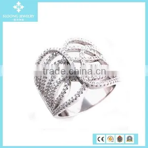 Fast Production 925 Silver Diamond Ring With Green Stone thumbnail-3