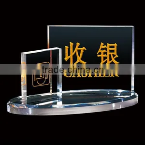 OEM Hotel Supplies Acrylic Hotel Cashier Signs thumbnail-1