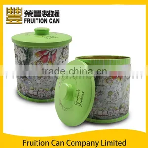 Big Round Cookie Tin With Knob on Plug Lid thumbnail-1