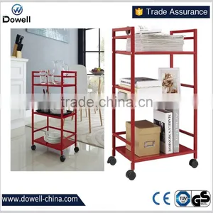 TC4830Altra Marshall 3 Shelf Metal Rolling Utility Cart, Black 3 Tier Metal Shelving Garage Storage Tool Box Storage Shelf thumbnail-2